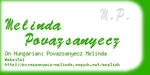 melinda povazsanyecz business card